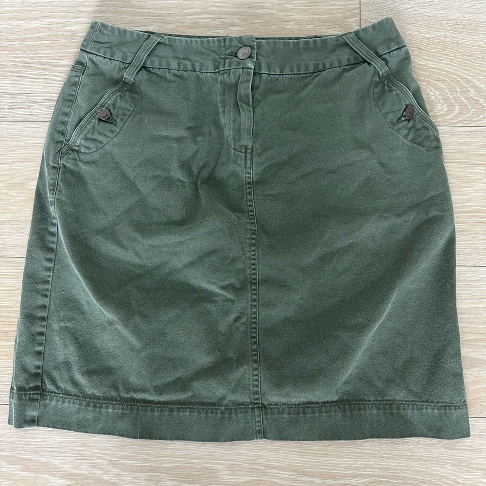 For The Republic 100% Cotton Dark Green Skirt - Size 8